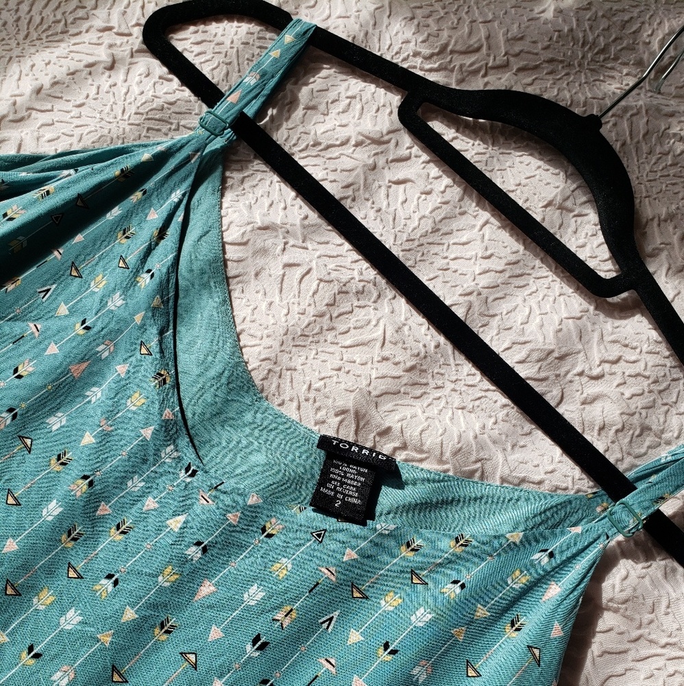 Torrid Teal Arrows Camisole